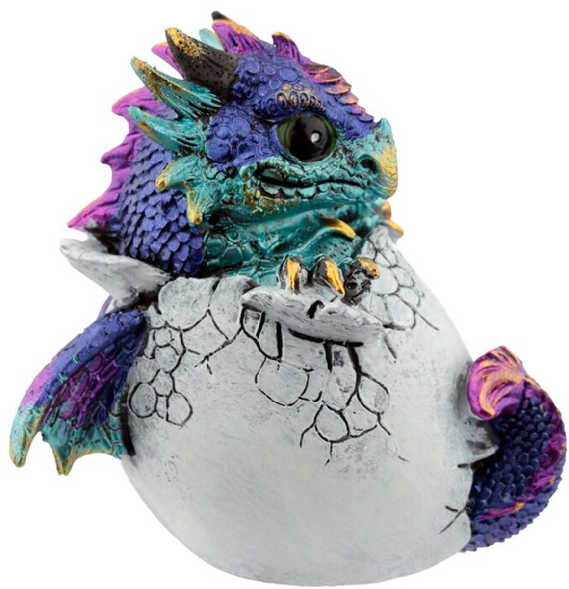 Puckator Egg Elements Dragon Beeldje, Multi, H 8.5-9 cm x B 7.5-8 cm x D 5.5-6 cm