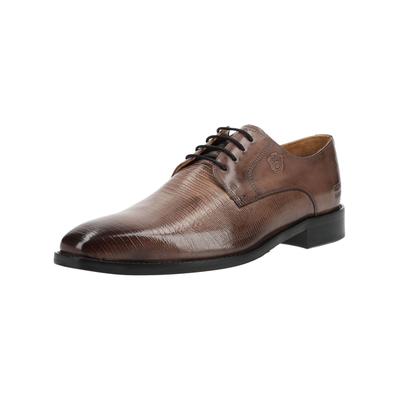 Schnürschuh MELVIN & HAMILTON "Melvin & Hamilton Businessschuhe Nappaleder", Herren, Gr. 42, braun (grau), Nappaleder, Schuhe Schnürschuh