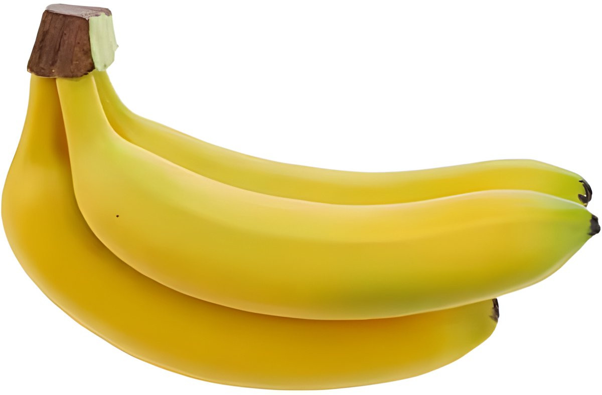 Bellatio Design Kunstfruit Banaan - Real Touch Deco Food - Tros van 3 bananen - 20 cm