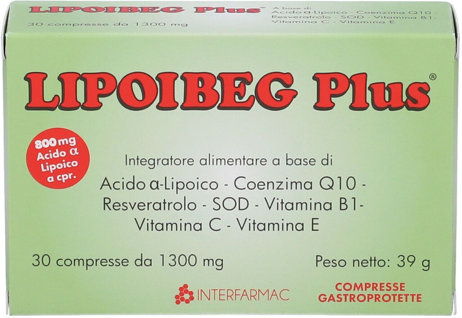 INTERFARMAC Srl Lipoibeg Plus, 30 compresse