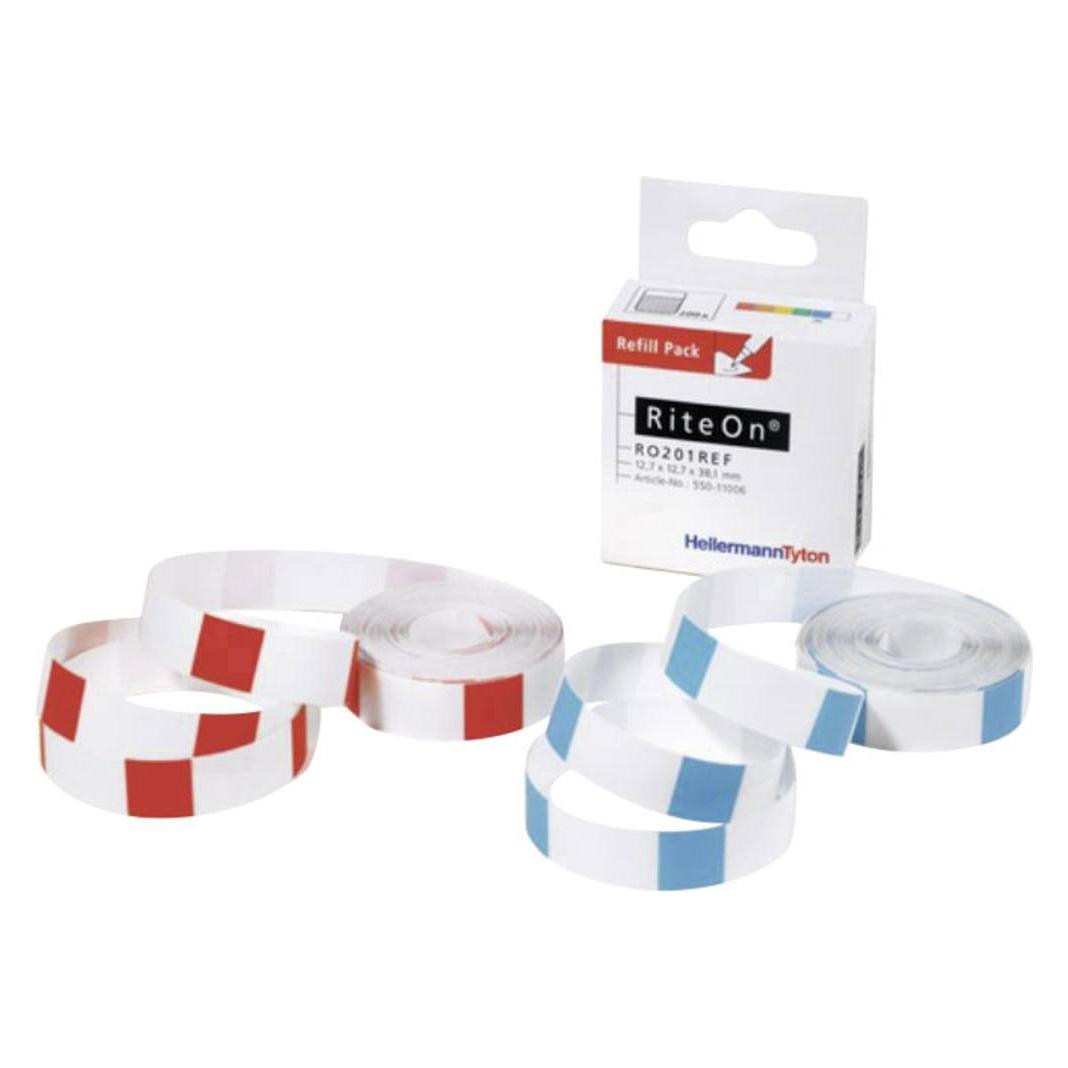HellermannTyton RiteOn Nachfüllpackung Etiketten je Blatt: 100 RO203REF-100-WH Weiss Inhalt: 100 St. (58 mm) (550-71401)