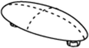 Pressalit Sitzring-Puffer A4033 zum Eindrücken, oval, grau