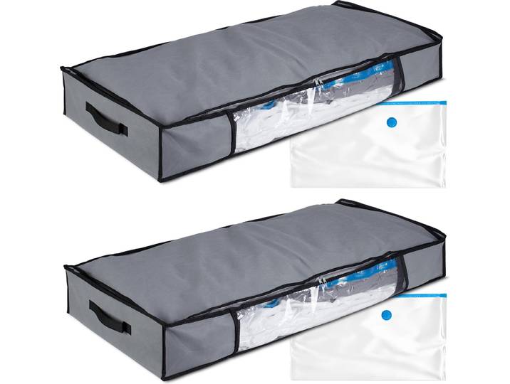 opberghoes dekbed - vacuümzak - set van 2 - kleding en beddengoed - onder bed