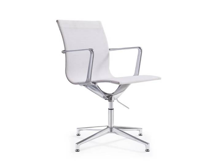 Chaise de réunion - MONACO - Design - Blanc - Confortable - 1 place