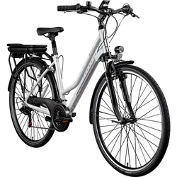 Zündapp Z802 E Bike Trekkingrad Damen ab 160 cm mit Nabenmotor Pedelec Trekking Fahrrad mit 21 Gang und Beleuchtung StVZO