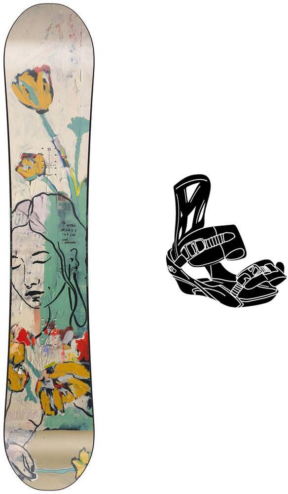 Nitro  - Pack Planche Snowboard Mercy - 146 + Spell - Planche Snowboard