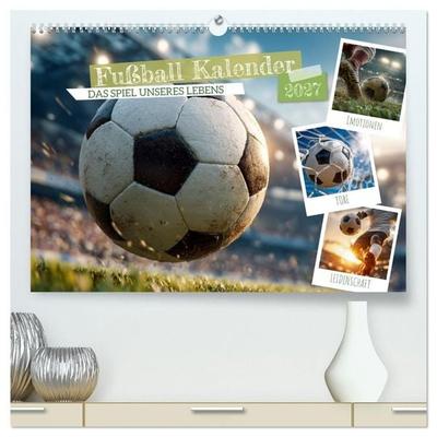 Fußball Kalender - Das Spiel unseres Lebens (hochwertiger Premium Wandkalender 2027 DIN A2 quer), Kunstdruck in Hochglanz
