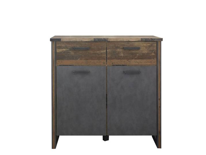 ebuy24 Kommode Grau, 119x110x42 cm, Kleinmöbel, Kommoden, Kommoden