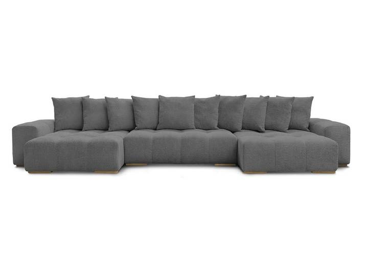 Wohnlandschaft BOBOCHIC ANAKIN Boucle-Stoff dunkelgrau