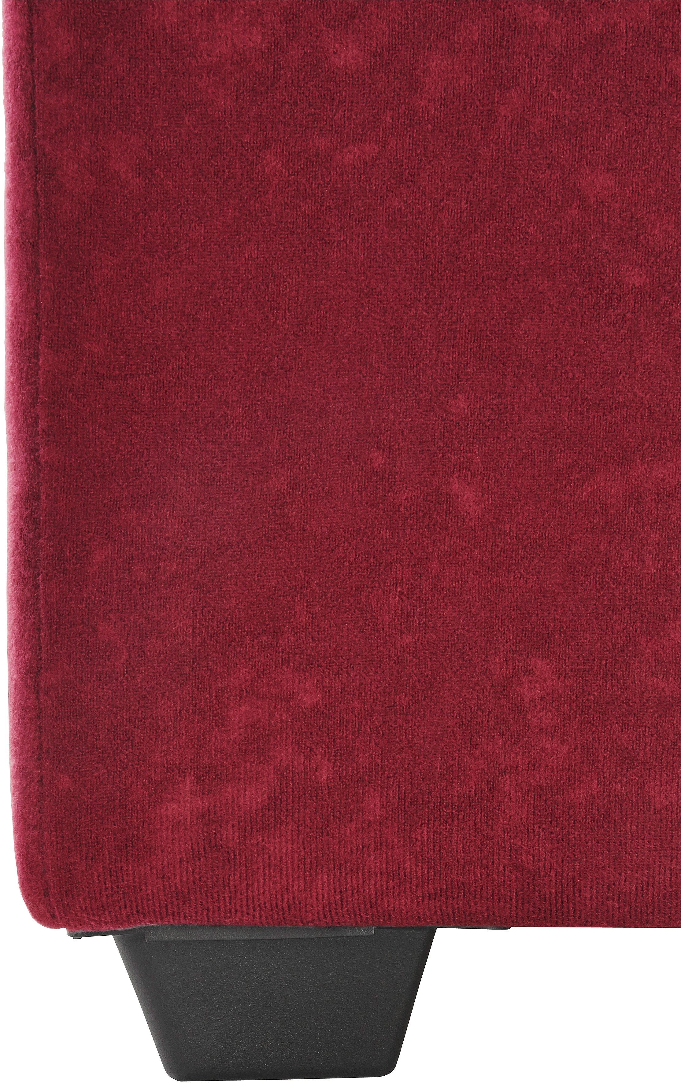 Polsterbett MAINTAL, lila (fliederfarben, brombeerfarben), B:97cm L:211cm, Betten, Polsterbett, wahlweise mit Bettkasten fliederfarben, brombeerfarben Liegefläche Länge B: 200cm x 90cm, Microvelours, Höhe Liegefläche: 42,00, Bonnell-Federkernmatratze Gewi
