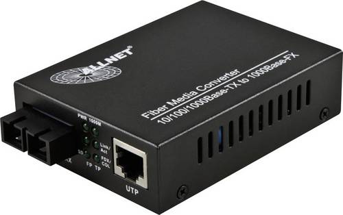 Allnet ALL-MC103G-SC-MM LAN, SC Duplex Netzwerk-Medienkonverter 1 GBit/s