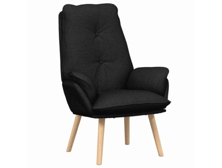 HAQWRDQSG Sessel Schwarz 69x74x93 cm Relaxsessel Polstersessel Stoff Gemütlicher Armlehnenstuhl mit weichem Plüschbezug und Massivholzbeinen für Wohnzimmer, Schlafzimmer oder Büro.