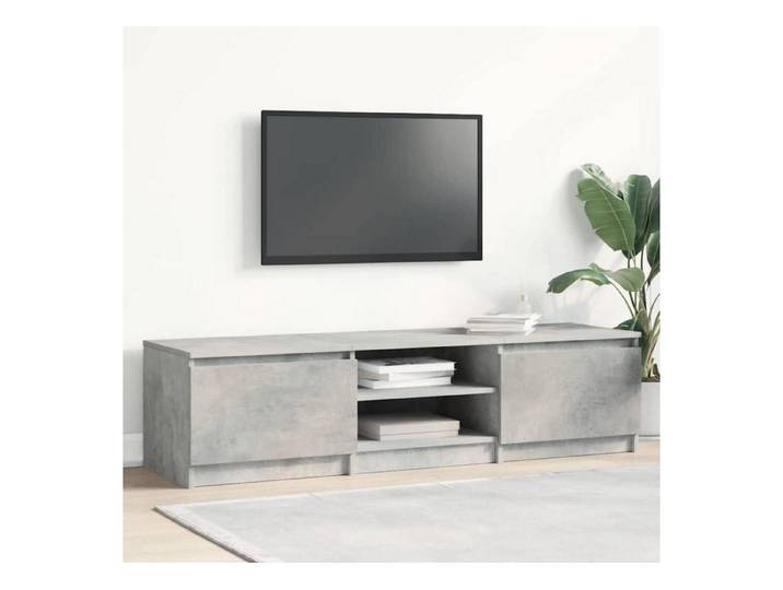 LuxusKollektion TV-Bank TV-Schrank Betongrau 140cm Holzwerkstoff Stauraum (1 St)