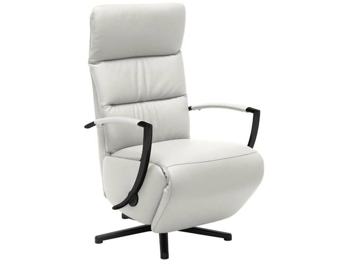 Cantus Relaxsessel, Weiss, Metall, Echtleder, Color-Finish-Leder, 64x112x80 cm, Fussart wählbar, Lederauswahl, Stoffauswahl, Relaxfunktion, Wohnzimmer, Sessel, Relaxsessel