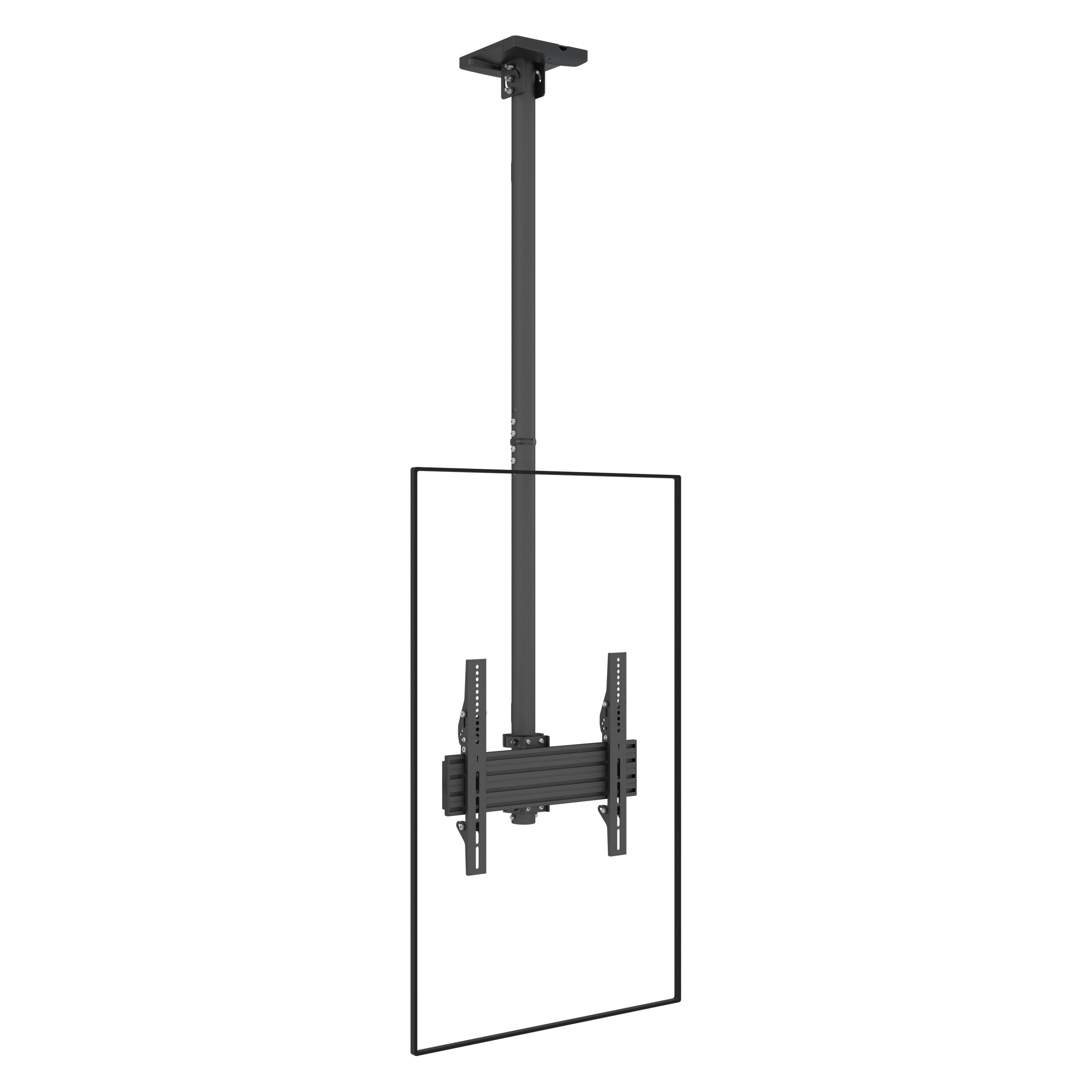 Multibrackets Deckenhalter 1x, 32"-65", schwarz, VESA 100x (Decke, 65", 35 kg) (8885)