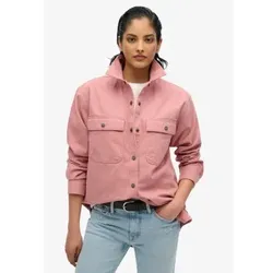 Superdry für Damen. W4010465A Rosa Hemd von Workwear (S), Lässig, Baumwolle, Langarm