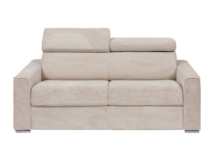 Canapé convertible velours 3 places beige}