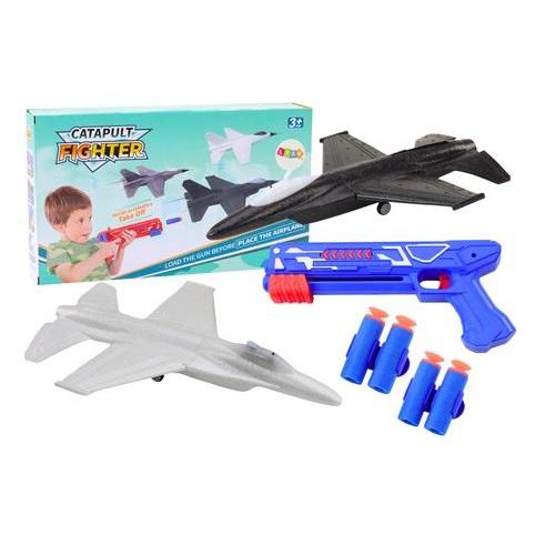 Lean Toys 2-in-1-Dartpistole, blauer Flugzeugwerfer (49676167)
