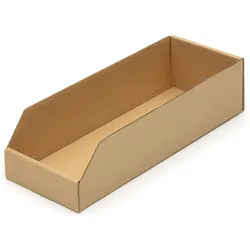 KK Verpackungen 50 Regalkartons 400 x 150 x 100 mm Sortierboxen Lagerboxen Aufbewahrung Wellpappe