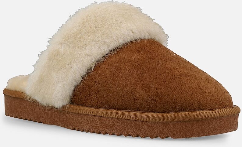 Hausschuh O'NEILL "POMNIO WOMEN SLIDER", Damen, Gr. 36, braun (chestnut), Synthetik, Textil, Schuhe Hausschuh, mit Leo-Muster chestnut 36