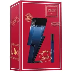 Carolina Herrera, Beauty Geschenkset, Bad Boy Cobalt Eau De Parfum Spray 100ml und Eau De Parfum Spray 10ml Set (Parfum Set)