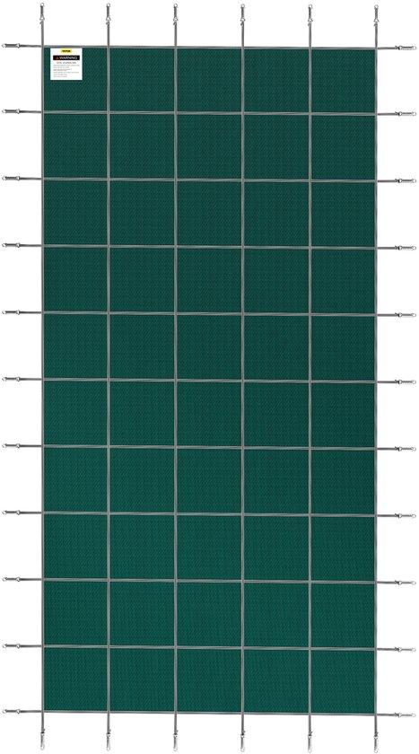 Sicherheitsabdeckung für rechteckige, eingelassene Schwimmbecken, 18 x 36 Fuß, Gitterabdeckung mit Entwässerungsöffnungen, langlebige Winterabdeckung für Schwimmbecken, grün