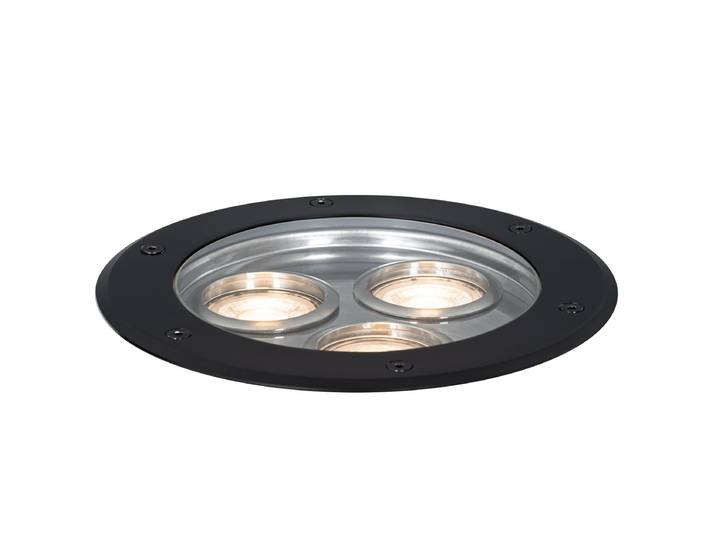 Spot encastré moderne noir 3 lumières IP65 - Tribus