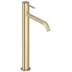 Ravak Hohe Waschtischarmatur Espirit ohne Waschbecken-Ablaufgarnitur, gebürstetes Gold X070598