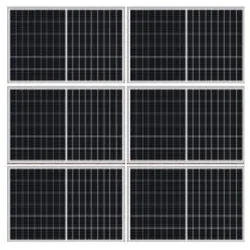 Montage Set Satteldach 3 Reihen 6 Module Black Edition