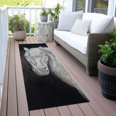 Addison Rugs Machine Washable Indoor/Outdoor Modern Horse Chantille Rug