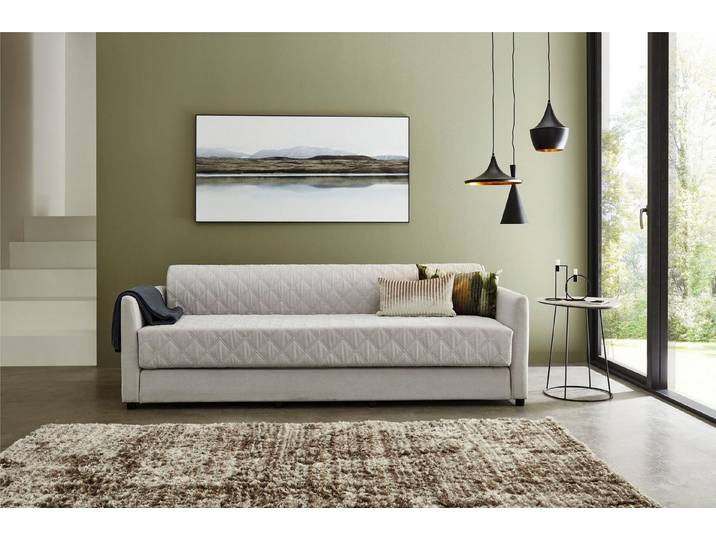 ATLANTIC home collection Schlafsofa Ken, mit Schlaffunktion, inklusive Topper mit abnehmbarem Bezug