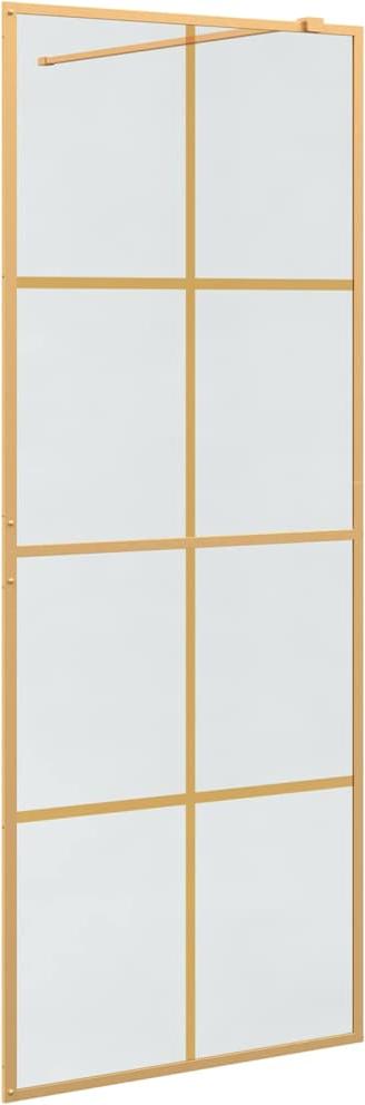 Walk-in Duschwand Gold 80 x 195 cm Gehärtetes Glas