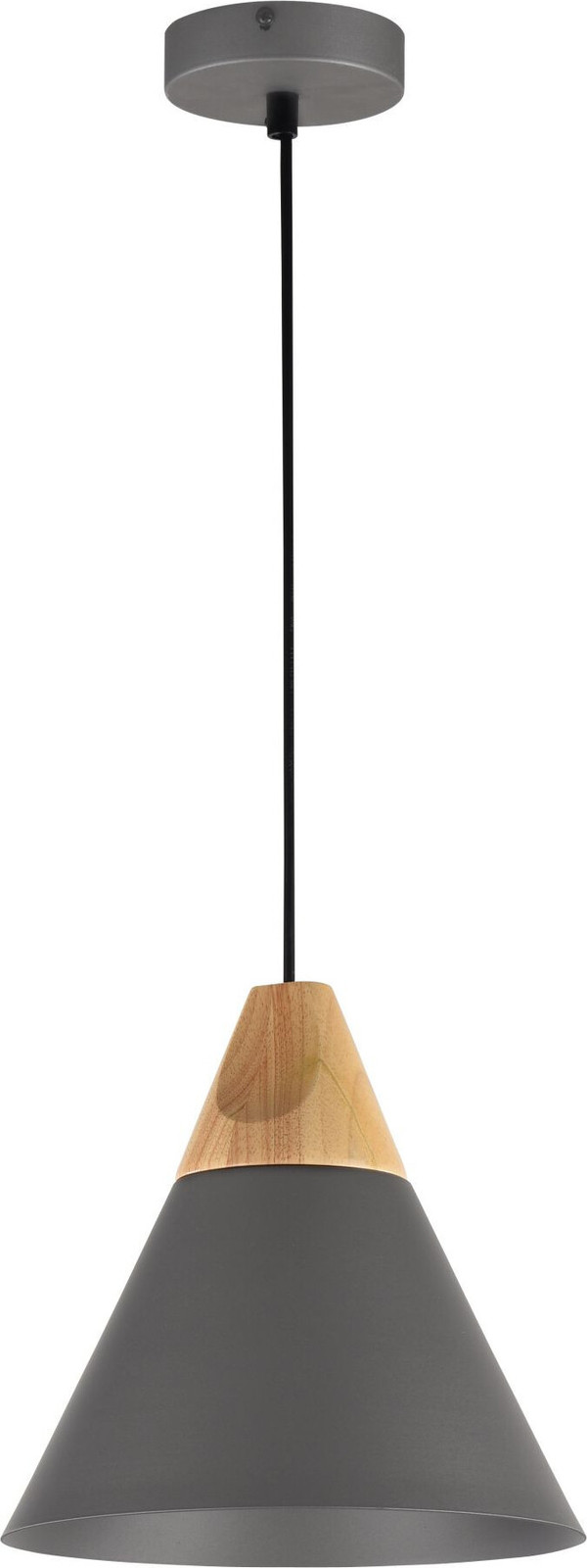 Maytoni hanglamp BICONES collectie, grijs met beuken, E27, dimbaar