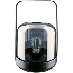 GILDE Windlicht LED H=24cm - schwarz|silber