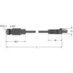 Turck Verbindungsleitung RKS RJ45S 841-0.5M