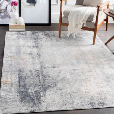 Livabliss The Gray Barn Brook Haven Light Grey and Tan Modern Area Rug