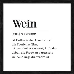 Gerahmtes Bild ROTWEIN (BHT 32,50x32,50x1,80 cm) - bunt - BHT 32,50x32,50x1,80 cm