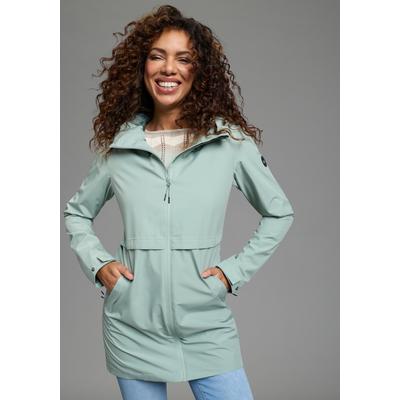 Funktionsjacke POLARINO, Damen, Gr. 38, hell, grün, Web, Obermaterial: 100% Polyester. Futter: 100% Polyester, unifarben, figurumspielend Po-bedeckend, Jacken Funktionsjacke, leicht, Wasserdicht, atmungsaktiv