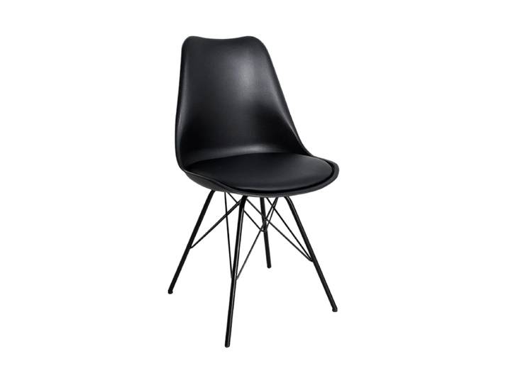 Design Esszimmerstuhl „Scandinavia“ Leder All Black Invicta Interiors