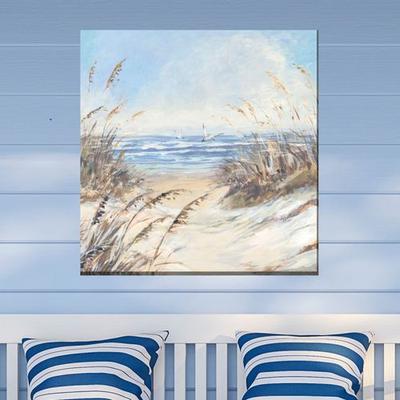 West Of The Wind Beach Grass Canvas Wall Art Multi Cool , Multi Cool