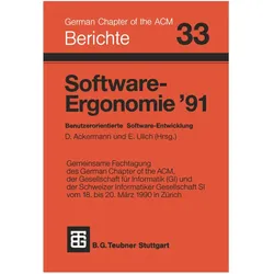 Software-Ergonomie '91, Fachbücher von Ackermann, Ulich