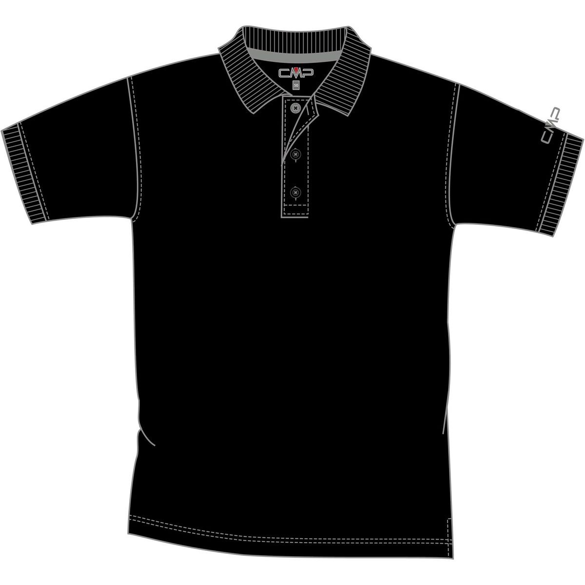 CMP MAN Polo nero-cemento (13TE) 48 3T60077-13TE-48