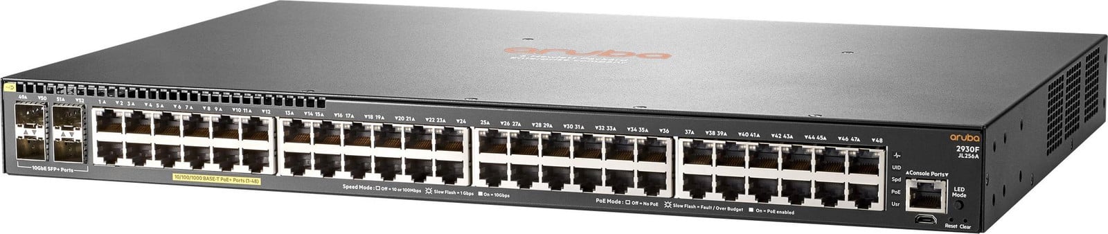 HPE Aruba Networking Aruba 2930F 48G PoE+ 4SFP+ Beheerde L3 Gigabit Ethernet Switch voor Rackmontage 1U
