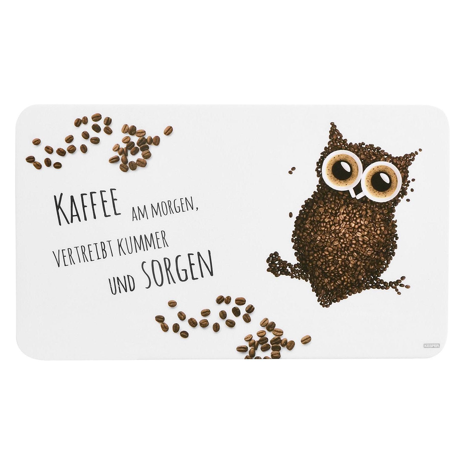 Kesper Dekor- Frühstücksbrettchen Kaffee Eule 32369 (KESPER) Mindestbestellmenge: 5 Stück
