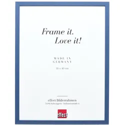 effect Holz-Bilderrahmen Profil 35 Blau / ohne Abstandsleiste / 21 x 28 / Museum...