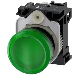 Siemens Dig Industr. Leuchtmelder grün, Linse, glatt 3SU1102-6AA40-1AA0