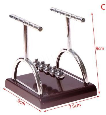 Uplift Essentials Newtons Cradle Kinetic Desk Toy Metal Pendulum Balance Ball For Physics Education & Office Decor style C