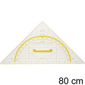 Aristo Tafelzeichengerät 70-AR1552W, Geodreieck, 80 cm Hypotenuse, aus Kunststoff