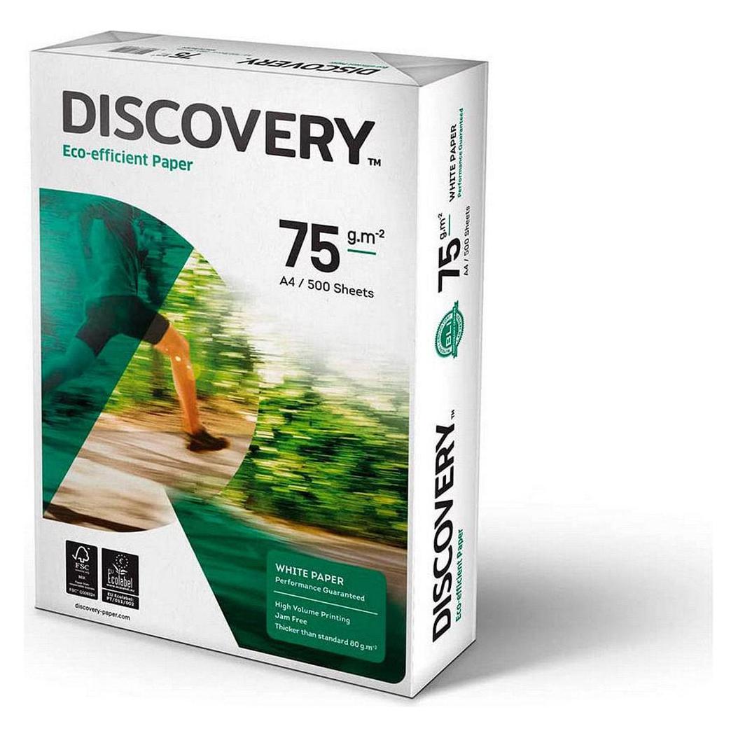 Discovery Druckerpapier DIN A4 75 g/m² Matt Weiss 500 Blatt (A4, 500 Blätter, 75 g/m²) (83427A75LAAS)