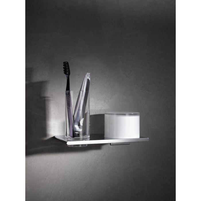 Keuco Edition 400 Doppelhalter 11553019000 verchromt, mit Glas und Lotionspender